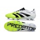 adidas Predator Elite FG Scarpa Bianco Nero Limone Lucido
