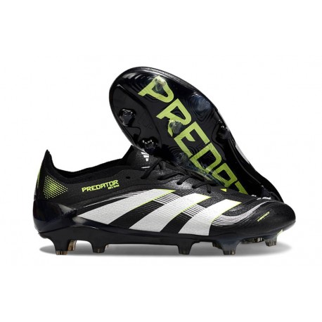 adidas Predator Elite FG Scarpa Nero Bianco Limone Lucido