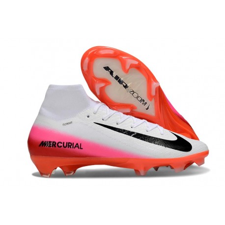 Nike Air Zoom Mercurial Superfly X Elite FG Bianco Rosso Nero