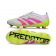 adidas Predator Elite FG Scarpa Bianco Rosa Lucido Limone Lucido