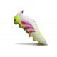 adidas Predator Elite FG Scarpa Bianco Rosa Lucido Limone Lucido