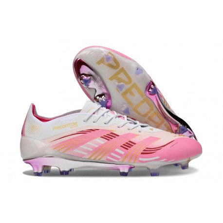 adidas Predator Elite FG Scarpa Rosa Bianco