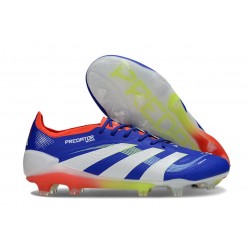adidas Predator Elite FG Scarpa Blu Lucido Ftwr Bianco Rosso Solare
