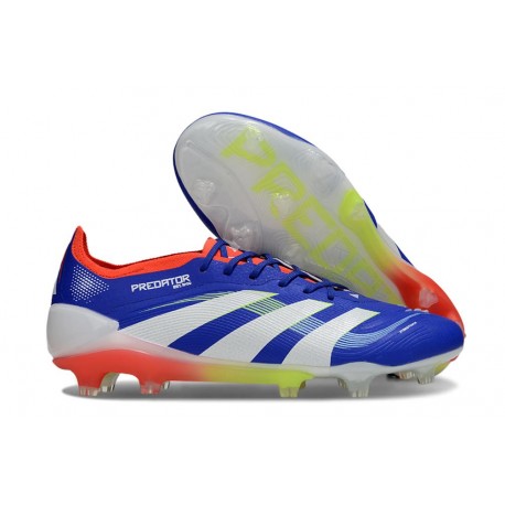 adidas Predator Elite FG Scarpa Blu Lucido Ftwr Bianco Rosso Solare