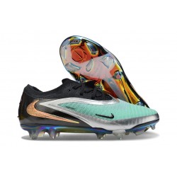 Scarpe da Calcio Nike Phantom 6 Elite Low FG Turchese Chrome Grigio Nero