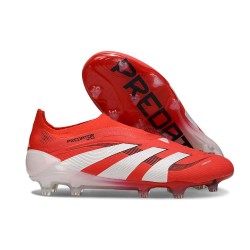 Adidas Predator Elite Senza Lacci Fg Rosso Lucido Bianco Nero