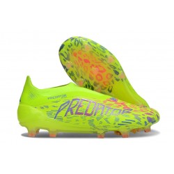 Adidas Predator Elite Senza Lacci Fg Limone Lucido Rosa Blu Fusion