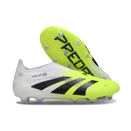 Adidas Predator Elite Senza Lacci Fg Bianco Nero Limone Lucido