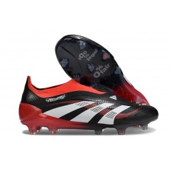 Adidas Predator Elite Senza Lacci Fg X MOMENTS Nero Bianco Rosso Vivido