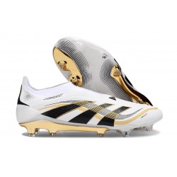 Adidas Predator Elite Senza Lacci Fg Ftwr Bianco Nero Oro Met