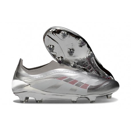 Adidas Predator Elite Senza Lacci Fg Argento Grigio