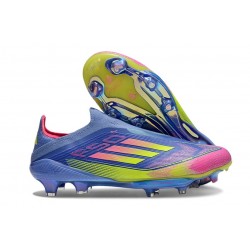 Scarpe da Calcio adidas F50+ LL FG Blu Fusion Limone Lucido Rosa Lucido