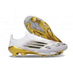 Scarpe da Calcio adidas F50+ LL FG Bianco Nero Core Oro Met
