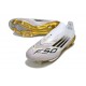 Scarpe da Calcio adidas F50+ LL FG Bianco Nero Core Oro Met