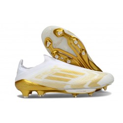 Scarpe da Calcio adidas F50+ LL FG Bianco Oro Met