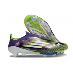 Scarpe da Calcio adidas F50+ LL FG Viola Rush Ftwr Bianco Limone Lucido