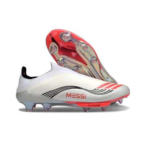 adidas F50+ LL FG MESSI Ftwr Bianco Rosso Lucido Argento Metallico