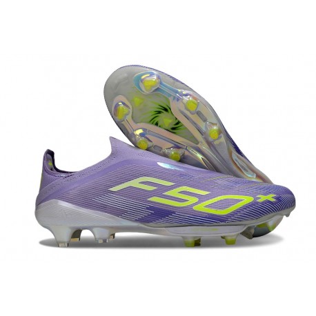 Scarpe da Calcio adidas F50+ LL FG Viola Tone Limone Lucido Viola Rush