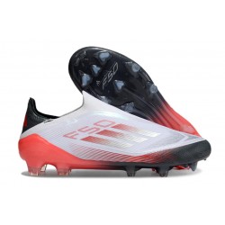 adidas F50 Elite Senza Lacci FG Nuovo Bianco Nero Rosso