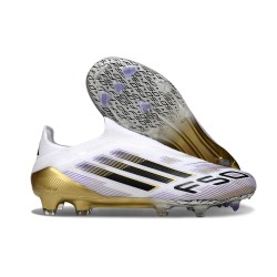 adidas F50 Elite Senza Lacci FG Bianco Nero Core Oro Met