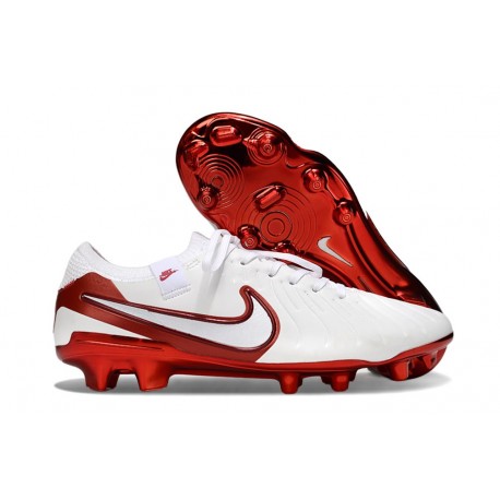 Scarpa Nike Tiempo Legend 10 Elite FG Bianco Cremisi Vivace