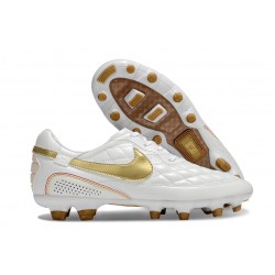 Scarpa Nike Tiempo Legend 10 Elite FG Bianco Oro
