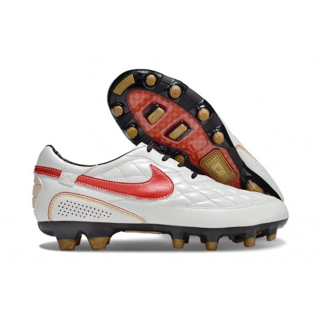 Scarpa Nike Tiempo Legend 10 Elite FG Ronaldo Bianco Rosso