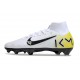 Nike Air Zoom Mercurial Superfly X Elite FG Bianco Nero Giallo