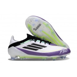 Scarpe da Calcio adidas F50 Elite FG X Messi Ftwr Bianco Nero Core Unity Viola