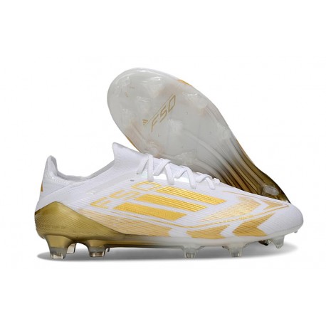 adidas F50 Elite FG Nuovo Bianco Oro Met