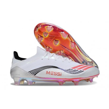 adidas F50 Elite FG Nuovo MESSI Ftwr Bianco Rosso Lucido Argento Metallico