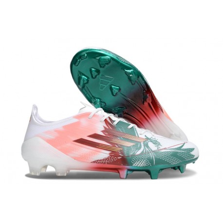 adidas F50 Elite FG Nuovo Bianco Rosso Verde