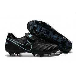 Nuove Scarpe Calcio Nike Tiempo Genio Leather FG Nero Blu