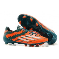 Adidas F50 AdiZero TRX FG Scarpe Calcio PELLE Verde Arancione Bianco