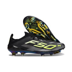 adidas Scarpe F50 + FG Nero Core Ferro Metallizzato Limone Lucido