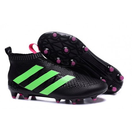 Nuovi Scarpette da Calcio Adidas Ace 16+ Purecontrol FG / AG Verde Nero