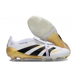 Adidas Predator Foldover Tongue Elite FG Ftwr Bianco Nero Oro Met