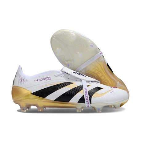 Adidas Predator Foldover Tongue Elite FG Ftwr Bianco Nero Oro Met