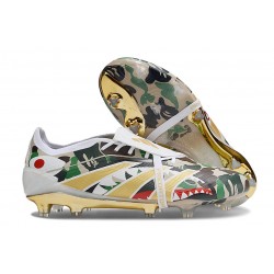 Adidas Predator Foldover Tongue Elite FG Bianco Nero Verde Oro