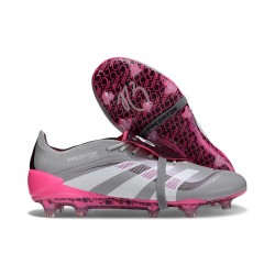 Adidas Predator Foldover Tongue Elite FG Grigio Rosa Bianco