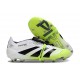 Adidas Predator Foldover Tongue Elite FG Ftwr Bianco Nero Core Limone Lucido