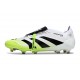 Adidas Predator Foldover Tongue Elite FG Ftwr Bianco Nero Core Limone Lucido