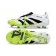 Adidas Predator Foldover Tongue Elite FG Ftwr Bianco Nero Core Limone Lucido