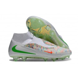 Nike Phantom 6 Elite High FG Bianco Verde Arancio