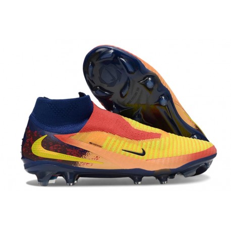 Nike Phantom 6 Elite High FG X Haaland Arancione Laser Lemon Venom Blu Void