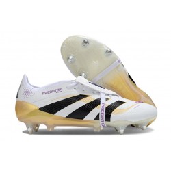 Scarpe da Calcio adidas Predator Elite FT SG Ftwr Bianco Nero Oro Met