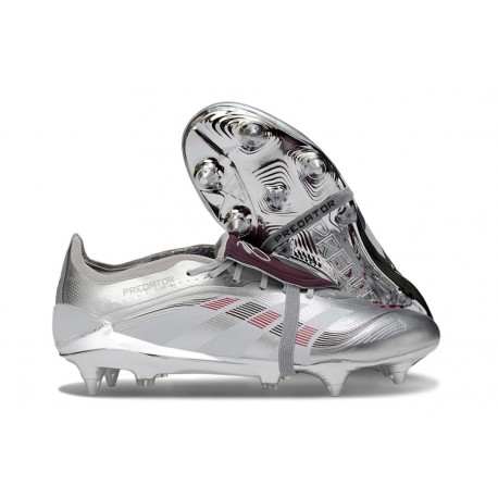 Scarpe da Calcio adidas Predator Elite FT SG Argento Rosso