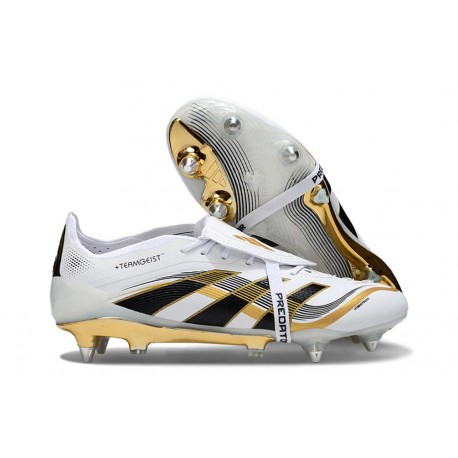 Scarpe da Calcio adidas Predator Elite FT SG Bianco Nero Oro Met