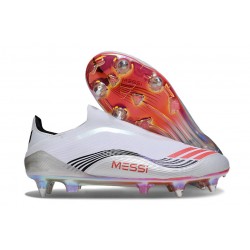 Scarpe da Calcio adidas F50 Elite SG Pro MESSI Ftwr Bianco Rosso Lucido Argento Metallico