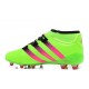 2016 Scarpini Calcio Adidas ACE 16.1 Primeknit FG/AG - Verde Solar Rosa Shock Nero